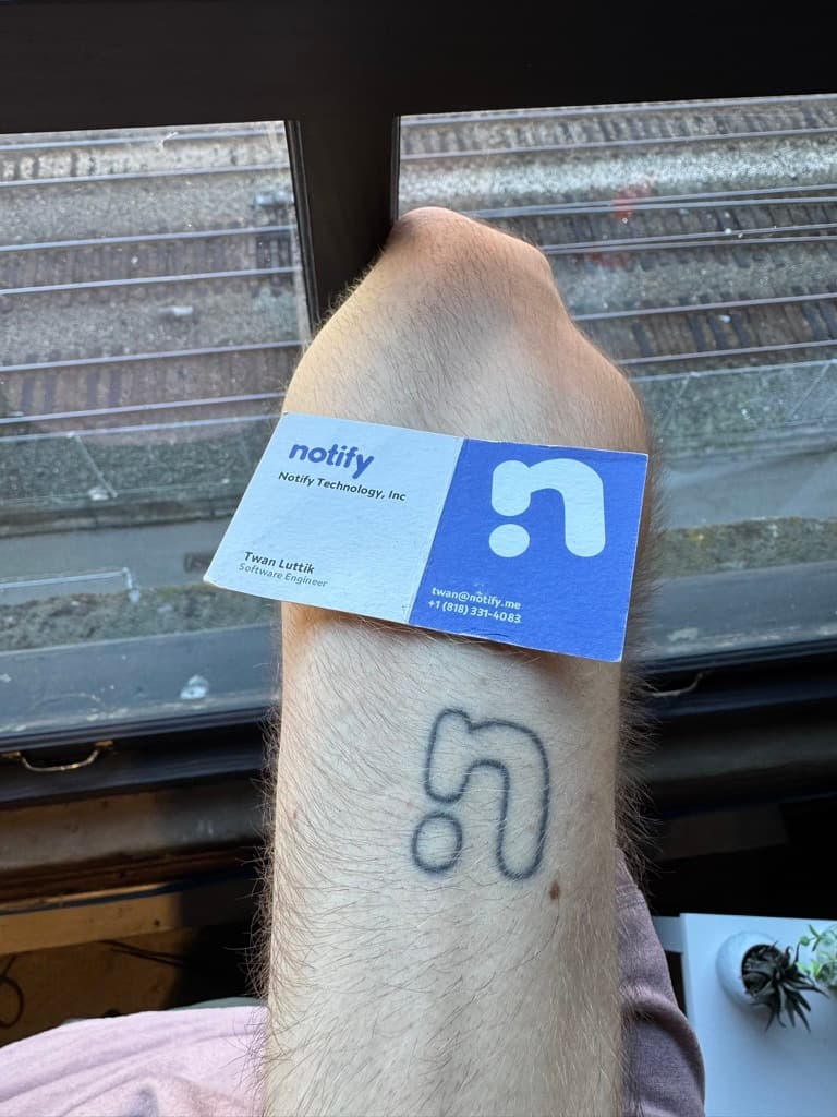 First startup tattoo